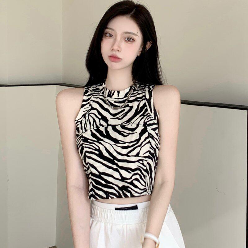 Áo ba lỗ nữ MUXIN thiết kế gợi cảm, không tay, dáng ngắn; áo lót croptop đa năng cho mùa hè.