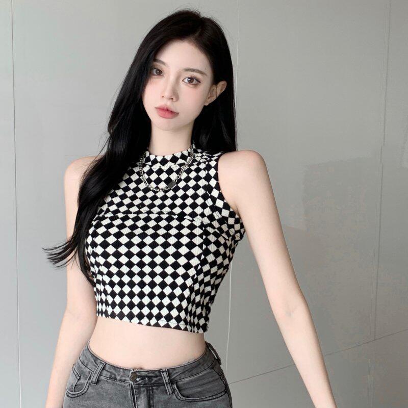 Áo ba lỗ nữ MUXIN thiết kế gợi cảm, không tay, dáng ngắn; áo lót croptop đa năng cho mùa hè.