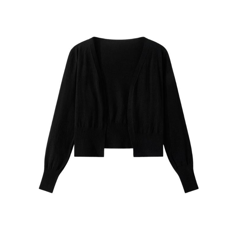 Bộ đồ len MUXIN phong cách Hàn Quốc cổ điển màu đỏ đô – áo cardigan và áo ba lỗ thanh lịch, bộ hai món