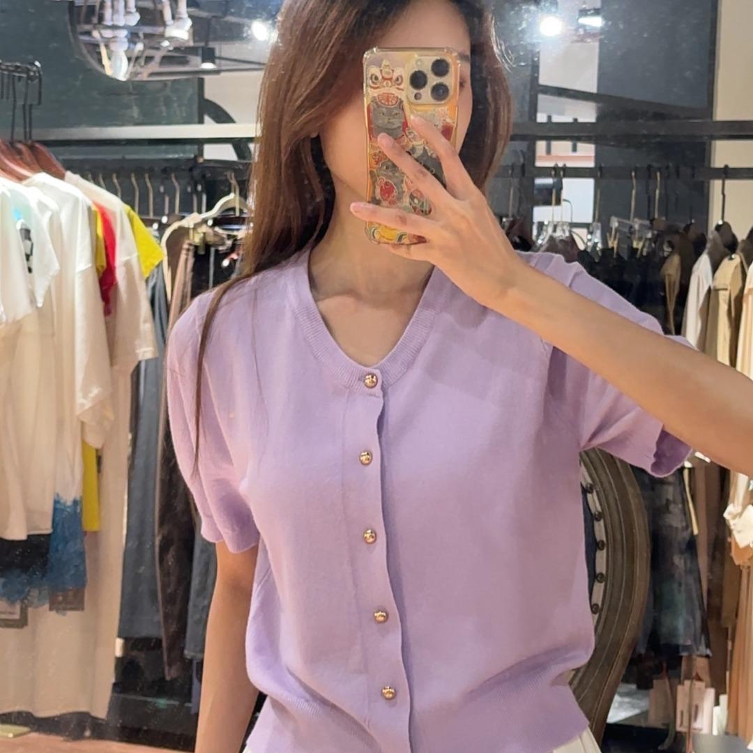 Áo khoác len tay ngắn phong cách Pháp MUXIIN – Áo nữ nhẹ, ôm dáng thanh lịch