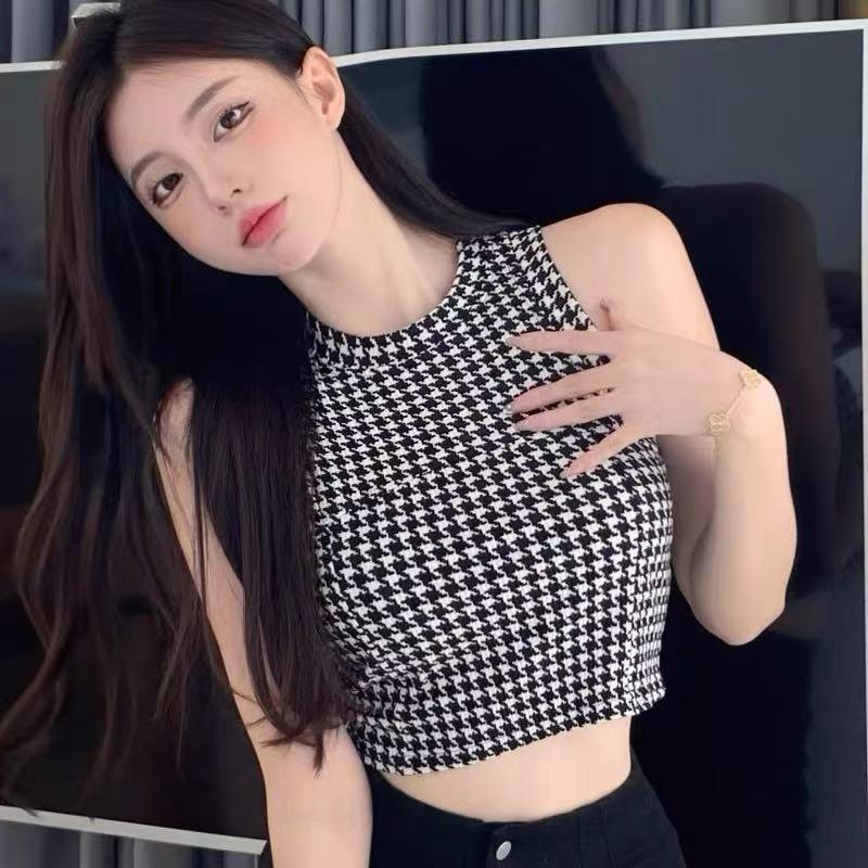 Áo ba lỗ nữ MUXIN thiết kế gợi cảm, không tay, dáng ngắn; áo lót croptop đa năng cho mùa hè.