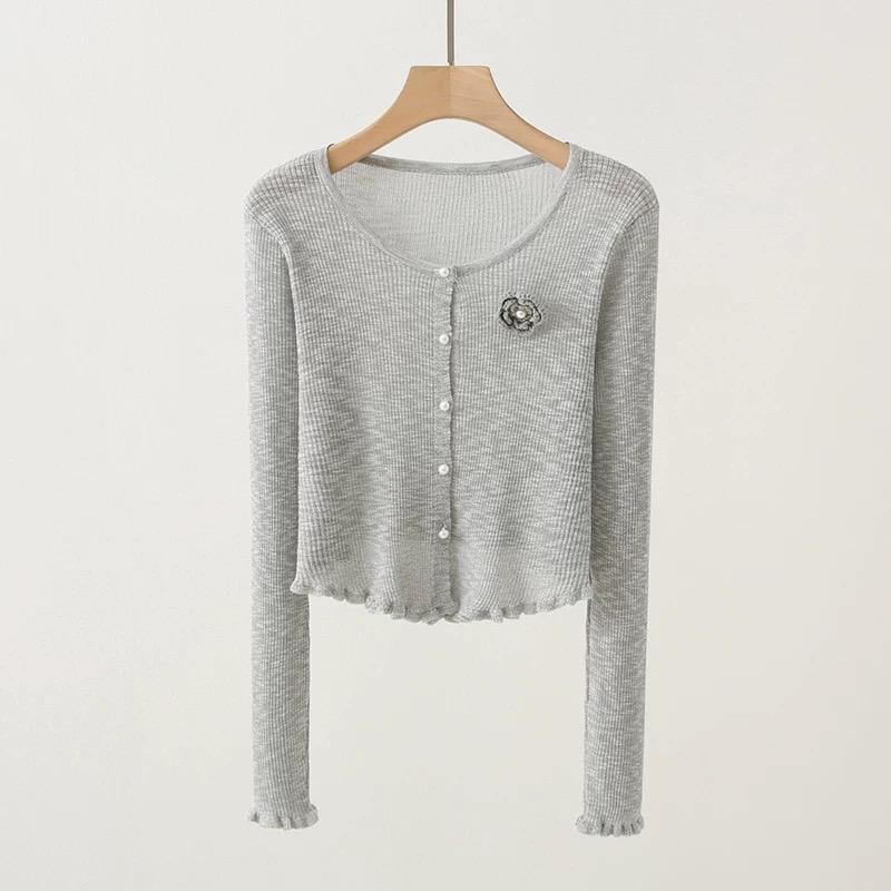 Áo khoác cardigan nữ MUXIN bằng lụa lạnh nhẹ cho mùa hè, có thể mặc kèm áo hai dây hoặc dùng làm áo choàng/áo phủ