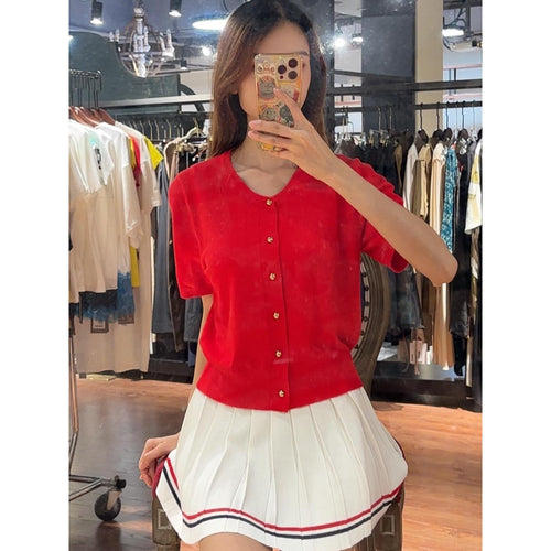 Áo khoác len tay ngắn phong cách Pháp MUXIIN – Áo nữ nhẹ, ôm dáng thanh lịch