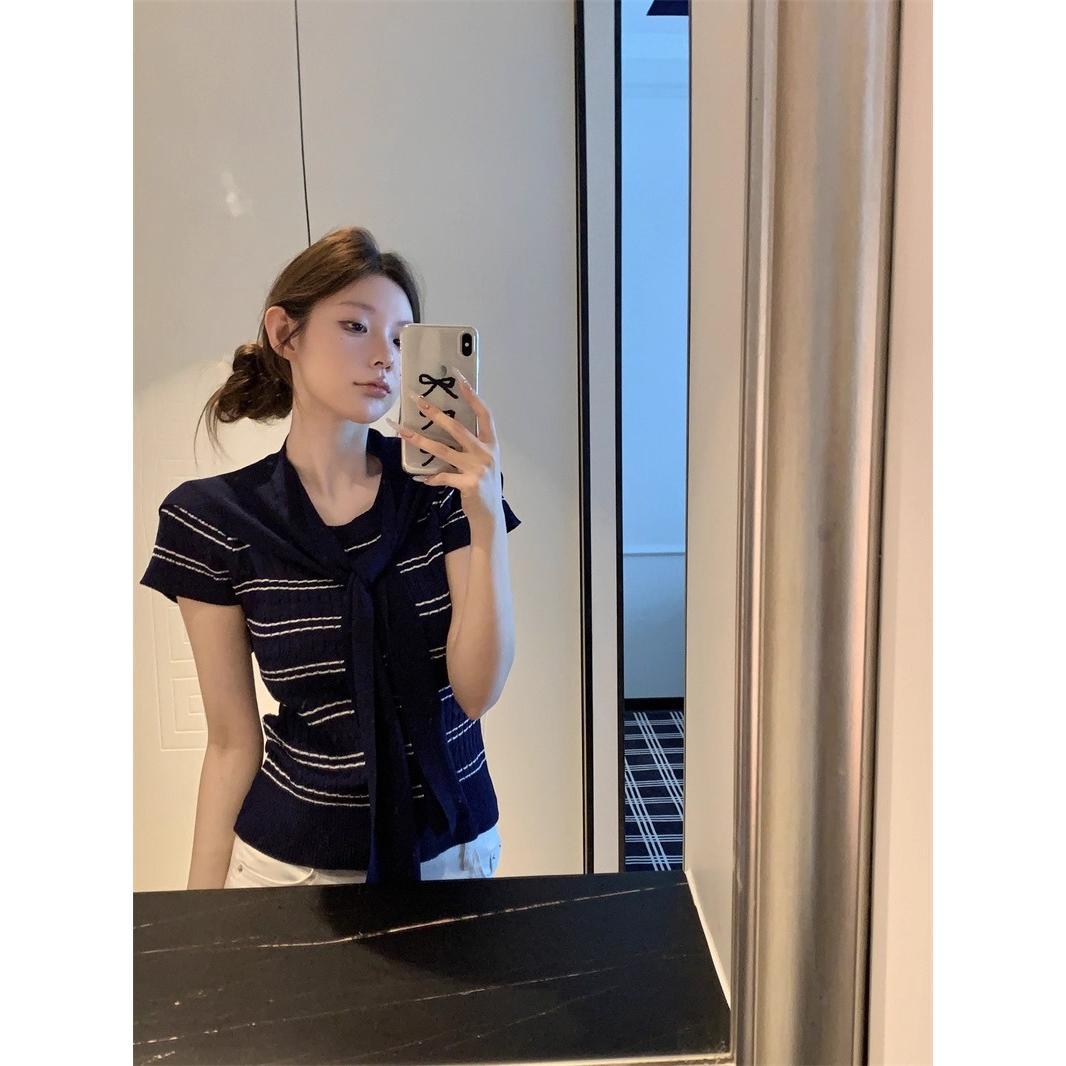 （Xả Kho）Muxin T-Shirt Set Co Giãn Và Ôm Sát Cơ Thể, Bộ 2 Áo Khoác Vai, Áo Thun ngắn tay cổ Tròn, Hợp Xu hướng Mùa Hè Nóng Bỏng